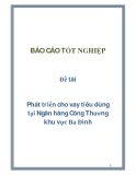 Đề tài: Phát triển cho vay tiêu dùng tại Ngân hàng Công Thương khu vực Ba Đình