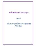 Đề tài: Đầu tư trực tiếp nước ngoài vào Việt Nam