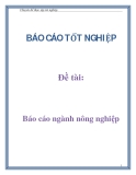 Đề tài: Báo cáo ngành nông nghiệp