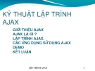 KỸ THUẬT LẬP TRÌNH AJAX