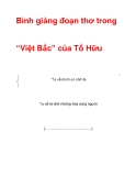 Tài liệu: Bình giảng đoạn thơ trong“Việt Bắc” của Tố Hữu