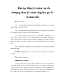 Thủ tục Đăng ký nhận chuyển nhượng, thừa kế, nhận tặng cho quyền sử dụng đất