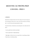 KHÁM TIM: CÁC PHƯƠNG PHÁP LÂM SÀNG – PHẦN 1  