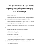 Giải quyết hưởng trợ cấp thường xuyên tại cộng đồng cho đối tượng bảo hiểm xã hội