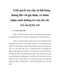 Giải quyết trợ cấp xã hội hàng tháng đối với gia đình, cá nhân nhận nuôi dưỡng trẻ em mồ côi, trẻ em bị bỏ rơi