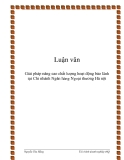 Đề tài " Giải pháp nâng cao chất lượng hoạt động bảo lãnh tại Chi nhánh Ngân hàng Ngoại thương Hà nội "