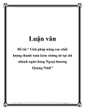 Đề tài “ Giải pháp nâng cao chất lượng thanh toán kèm chứng từ tại chi nhánh ngân hàng Ngoại thương Quảng Ninh”