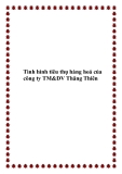 Tình hình tiêu thụ hàng hoá của công ty TM&DV Thăng Thiên