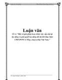 Đề tài:  “Một số giải pháp hoàn thiện việc sắp xếp lại lao động và giải quyết lao động dôi dư khi thực hiện CPH DNNN ở Tổng công ty thép Việt Nam.”