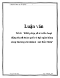 Đề tài “Giải pháp phát triển hoạt động thanh toán quốc tế tại ngân hàng công thương chi nhánh tỉnh Bắc Ninh”