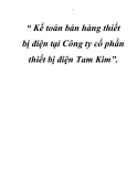 Đề tài "Kế toán bán hàng thiết bị điện tại Công ty cổ phần thiết bị điện Tam Kim”