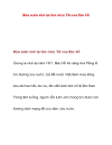 Mùa xuân nhớ lại thơ chúc Tết của Bác Hồ