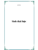 Bài giảng về Sinh thái học