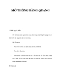 MỞ THÔNG BÀNG QUANG 