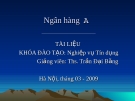 Nghiệp vụ Tín dụng