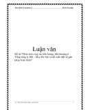 Đề tài “Phân tích công tác tiền lương, tiền thưởng ở Tổng công ty Dệt – May Hà Nội và đề xuất một số giải pháp hoàn thiện”