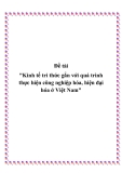 Đề tài "Kinh tế tri thức gắn với quá trình thực hiện công nghiệp hóa, hiện đại hóa ở Việt Nam"