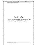 Kế toán bán hàng và xác định kết quả kinh doanh ở Công ty TNHH TM Hùng Tiến