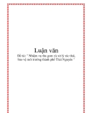 Đề tài: " Nhiệm vụ thu gom và xử lý rác thải, bảo vệ môi trường thành phố Thái Nguyên "