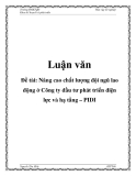 Đề tài: Nâng cao chất lượng đội ngũ lao động ở Công ty đầu tư phát triển điện lực và hạ tầng – PIDI