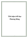 Tiểu luận triết học Phương Đông