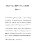 TÁCH THÀNH ĐỘNG MẠCH CHỦ PHẦN 1  