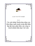 Luận văn " Các giải pháp Marketing nâng cao khả năng cạnh tranh trong đấu thầu lắp đặt máy phát điện của công ty trách nhiệm hữu hạn Cát Lâm "