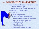 Bài giảng Marketing căn bản - Chương 3: Nghiên cứu Marketing