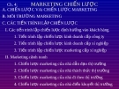 Bài giảng Marketing căn bản - Chương 4: Marketing chiến lược