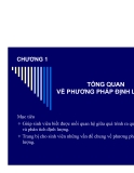 Bài giảng PHƯƠNG PHÁP ĐỊNH LƯỢNG TRONG KINH TẾ 