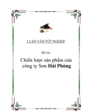 Luận văn: “Chiến lược sản phẩm của công ty Sơn Hải Phòng”