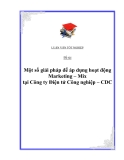 Báo cáo: Một số giải pháp để áp dụng hoạt động Marketing – Mix tại Công ty Điện tử Công nghiệp – CDC