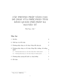 ĐỀ TÀI "CÁC PHƯƠNG PHÁP NÂNG CAO ĐỘ NHẠY CỦA PHÉP PHÂN TÍCH BẰNG QUANG PHỔ PHÁT XẠ NGUYÊN TỬ " 