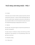 Thuốc kháng sinh kháng khuẩn – Phần 3 