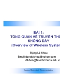 Bài giảng: Tổng quan về truyền thông không dây