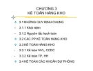 CHƯƠNG 3:  KẾ TOÁN HÀNG KHO