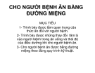 Giáo án khoa điều dưỡng - CHO NGƯỜI BỆNH ĂN BẰNG ĐƯỜNG MIỆNG 