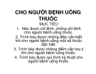 Bài giảng Giáo án khoa Điều dưỡng: Cho người bệnh uống thuốc