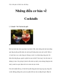 Giáo trình quản trị khách sạn, nhà hàng - Những điều cơ bản về Cocktails 