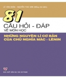 81 câu hỏi môn học: Những nguyên lý cơ bản của Chủ nghĩa Mác ­Lênin (Có đáp án)