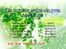 Các hình thức phỏng vấn trong tuyển dụng