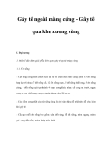 Cách Gây tê ngoài màng cứng - Gây tê qua khe xương cùng 