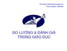 Đề tài "Đo lường và đánh giá trong giáo dục"