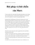 Hành trình trí thức của Karl Marx - Bút pháp và bút chiến của Marx 