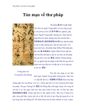 Thư pháp và hội họa Trung Quốc -  Tản mạn về thư pháp