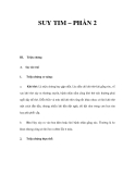 SUY TIM  (PHẦN 2)