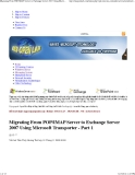Migrating From POP/IMAP Server to Exchange Server 2007 