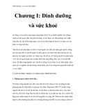 Dinh dưỡng và an toàn thực phẩm - Chương I: Dinh dưỡng và sức khoẻ