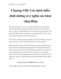 Dinh dưỡng và an toàn thực phẩm - Chương VIII: Các bệnh thiếu dinh dưỡng có ý nghĩa sức khoẻ cộng đồng