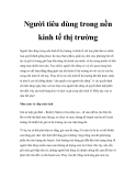 GIÁO TRÌNH KINH TẾ THỊ TRƯỜNG - Người tiêu dùng trong nền kinh tế thị trường